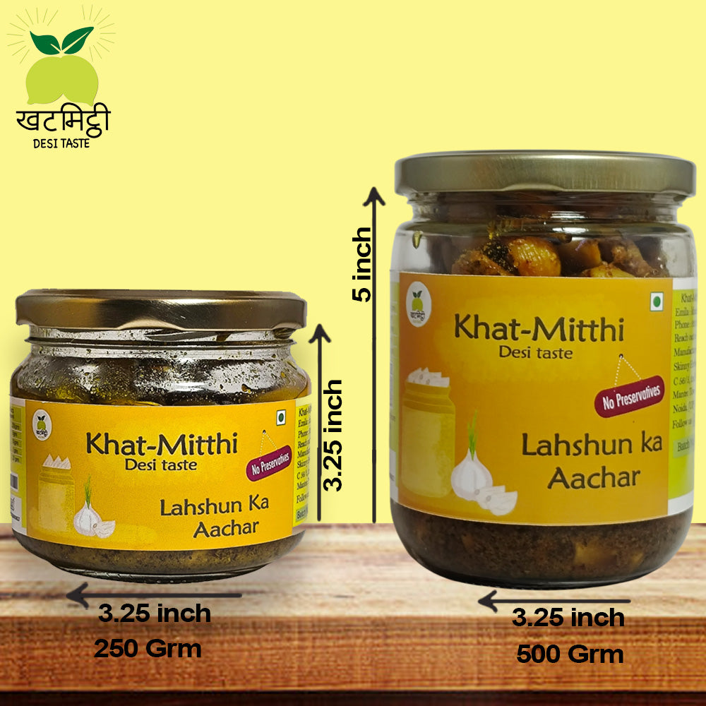Garlic Pickle | Lahasun Ka Aachar | Homemade, Sun-Dried, Tangy & Salty | Traditional Homemade with no added preservative or chemicals |