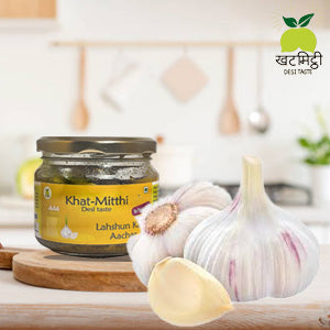 Garlic Pickle | Lahasun Ka Aachar | Homemade, Sun-Dried, Tangy & Salty | Traditional Homemade with no added preservative or chemicals |