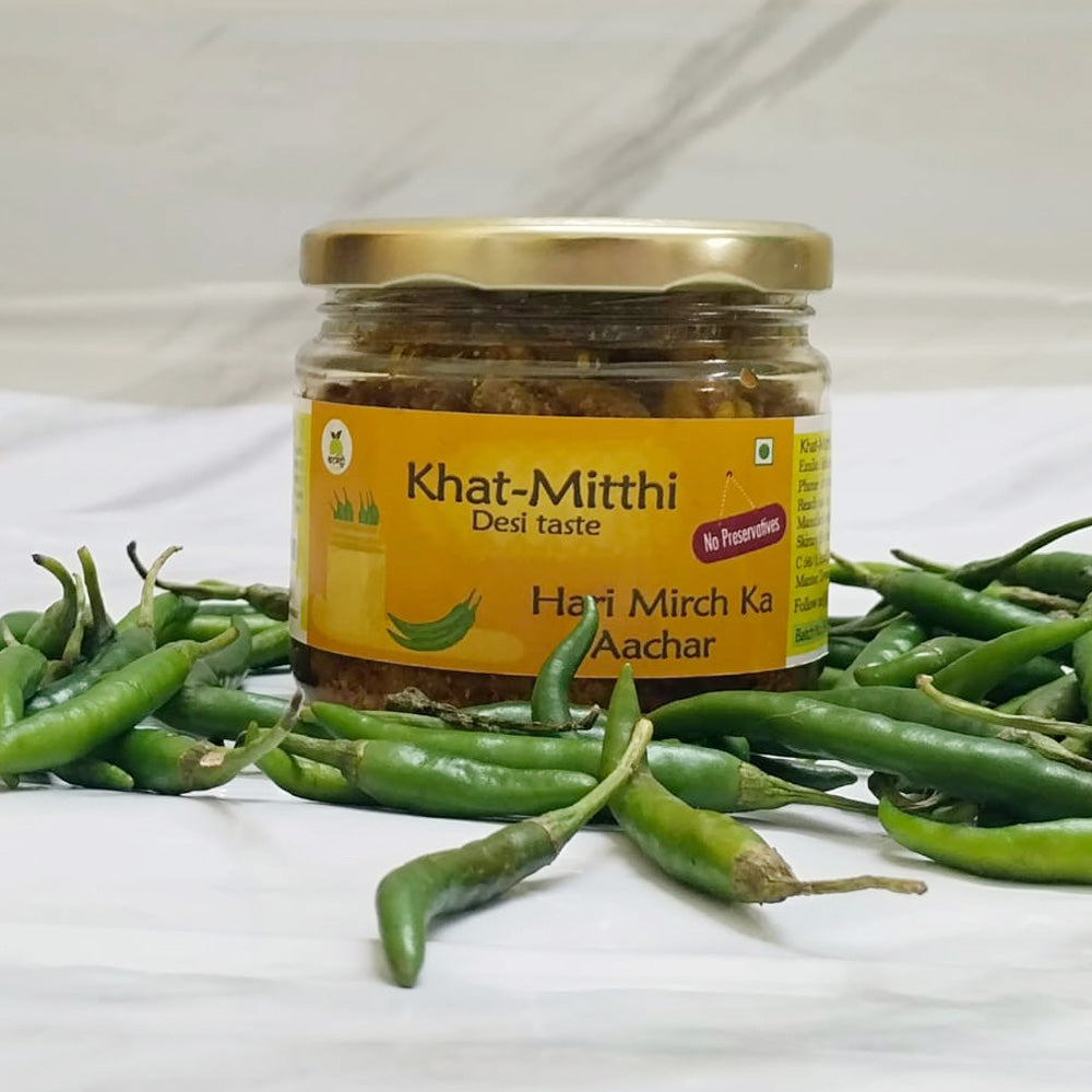 Khat Mitthi Hari Mirch Ka Aachar