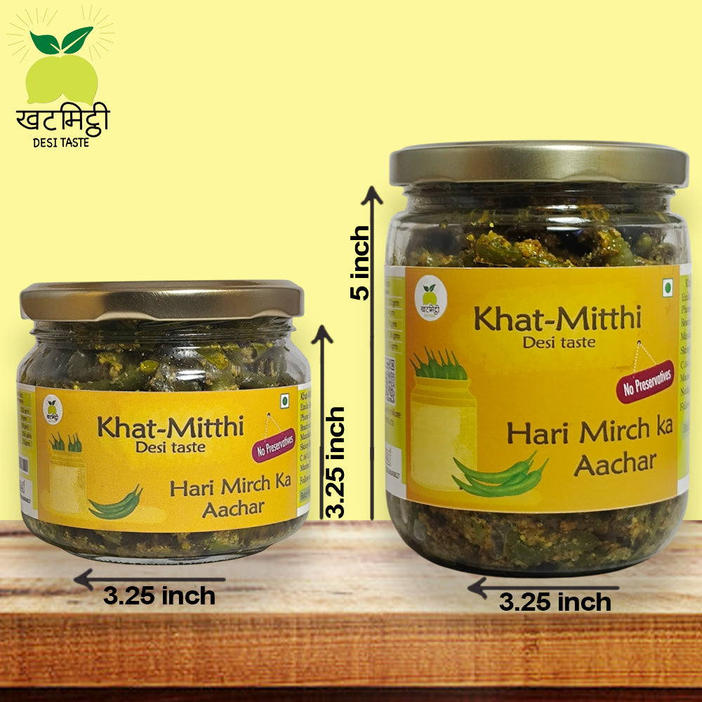 Green Chilli Pickle in Mustred Oil