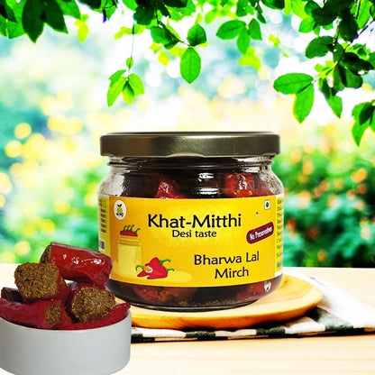 Jar of Khat-Mithi Bharwa Lal Mirch 