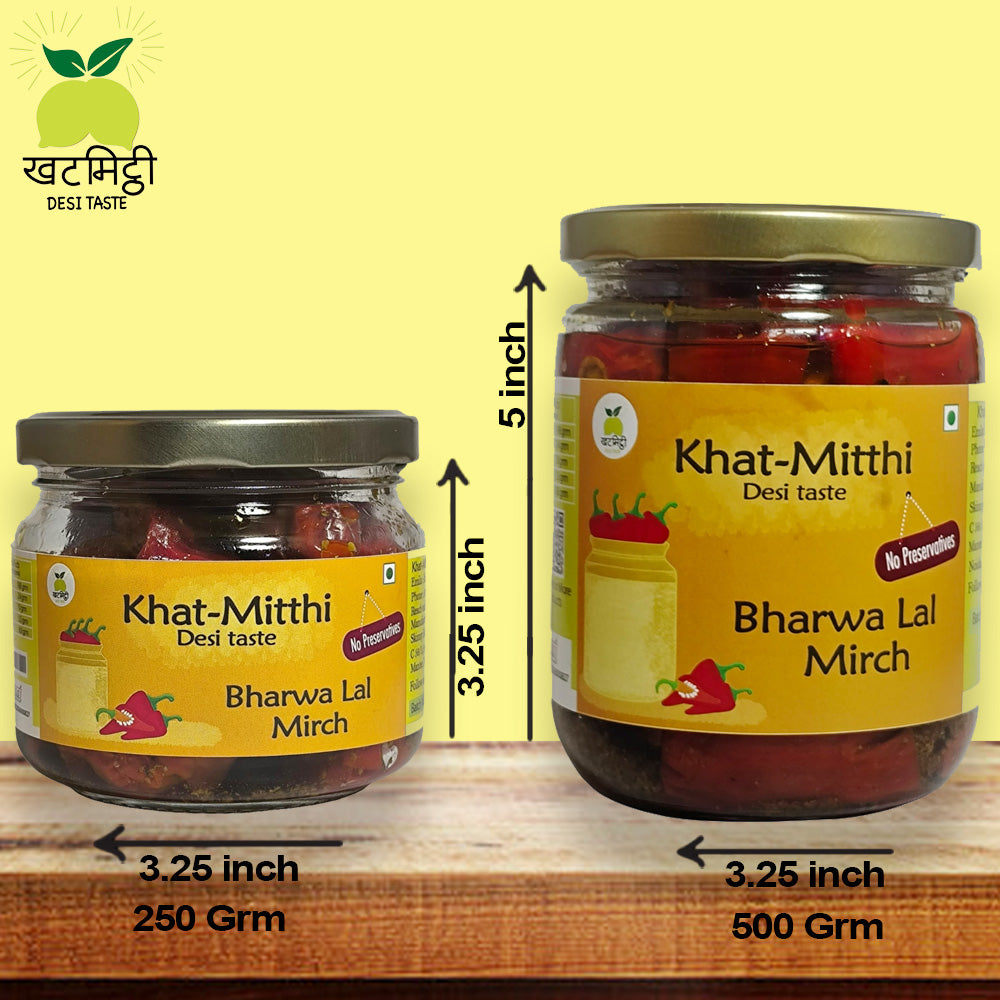 Stuffed Red Chilli Pickle | Bharwa Lal Mirch Achar | Traditional Home Made Stuffed Red Chilli Pickle! Pure Home Made with no added preservative or chemicals |