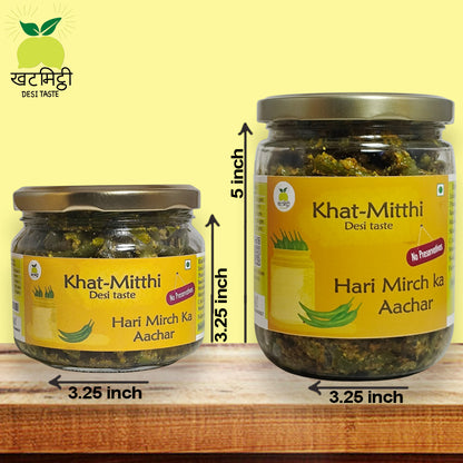 Green Chilli Pickle in Mustred Oil